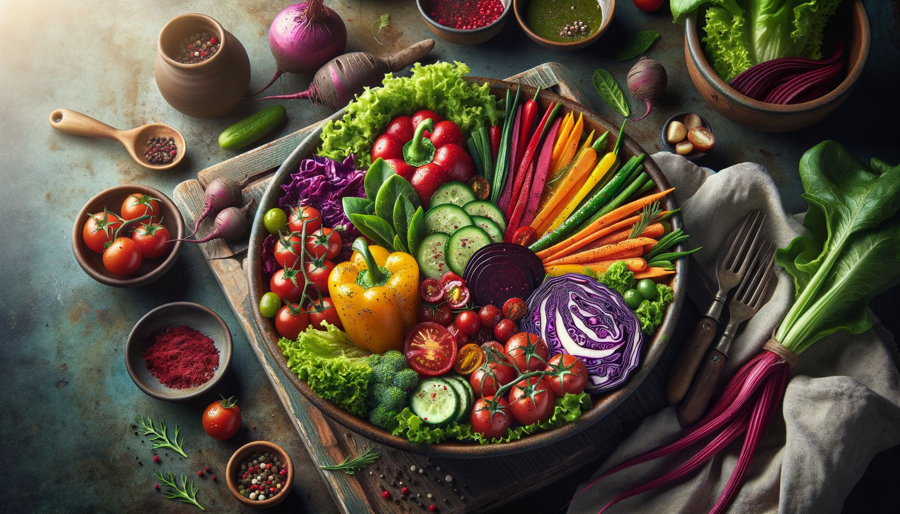 Kreative Salate mit saisonalem Gemüse