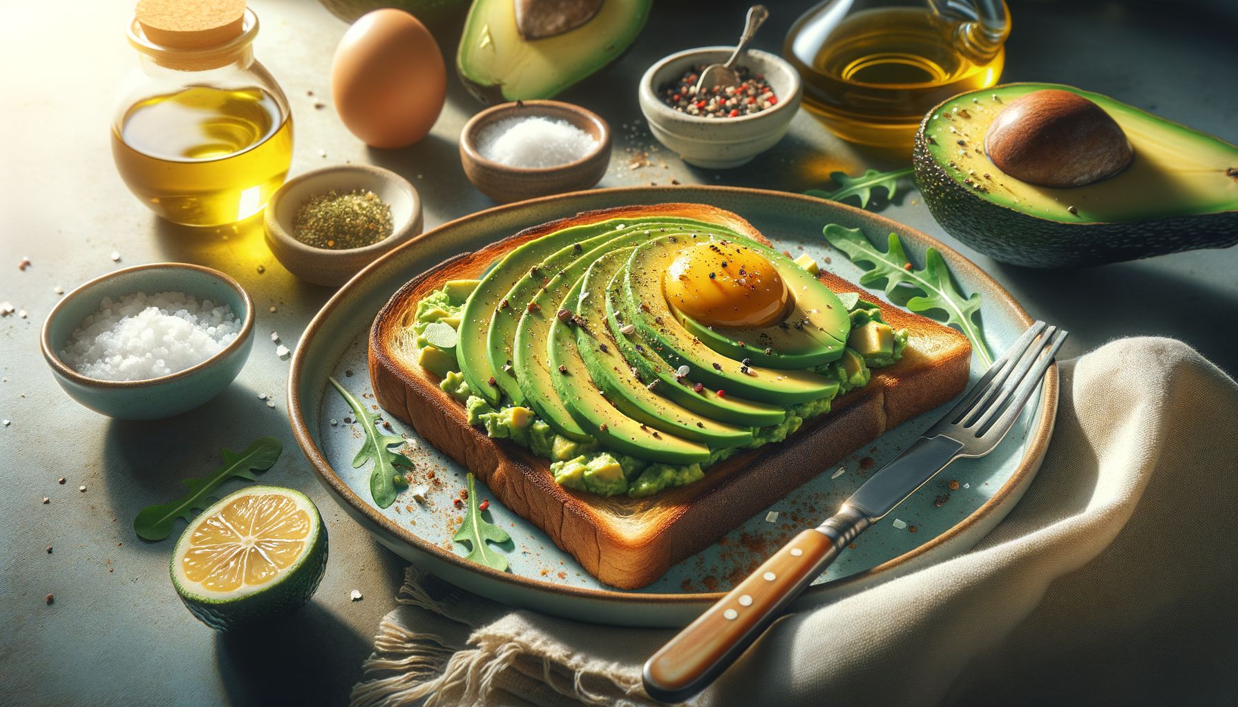 Frühstückstoast mit Avocado